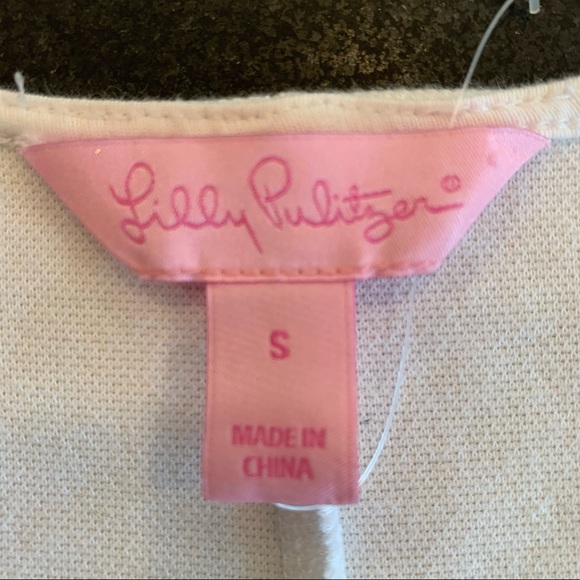 🌴Lilly Pulitzer White Tank Embroidered Stretch Mini Dress - Picture 5 of 6